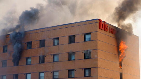 Incendio en un hotel en Málaga.