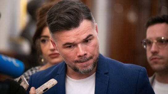 El diputado de ERC, Gabriel Rufi&aacute;n, durante la sesi&oacute;n plenaria celebrada en el Congreso