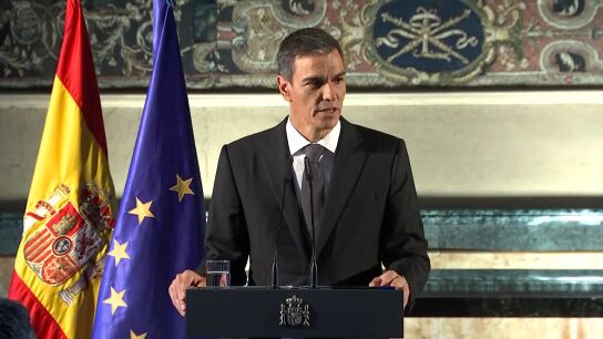Pedro S&aacute;nchez comparece desde Roma ante los medios