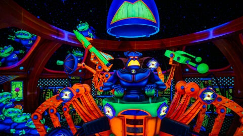 La atracción Buzz Lightyear's Space Ranger Spin en Disney Orlando