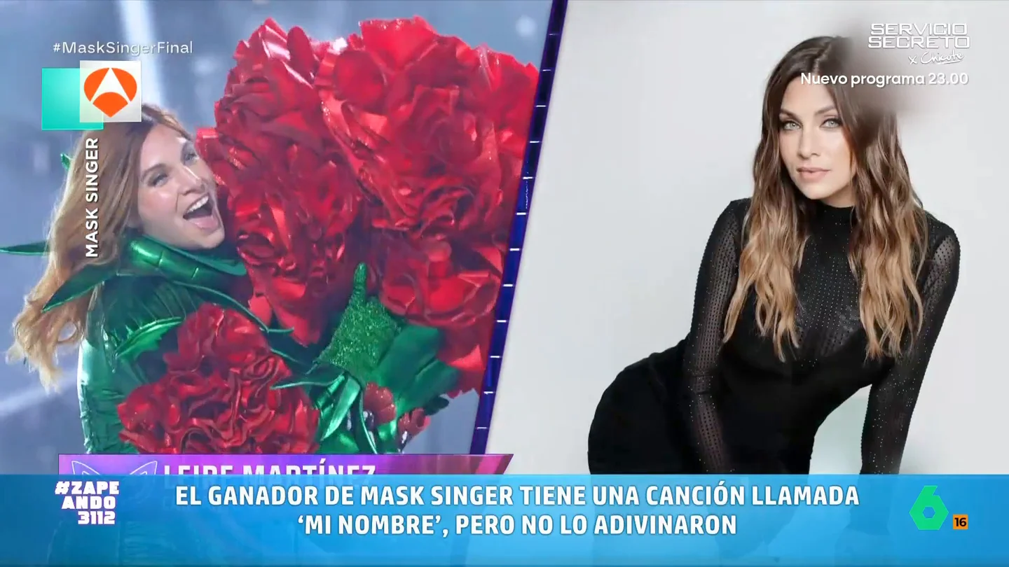 Leire Martínez gana la quinta edición de 'Mask Singer' como Clavel: así fue la revelación Los investigadores no consiguieron adivinar que debajo de Clavel estaba la exvocalista de La Oreja de Van Gogh. Además, también se revelaron qué famosos se encontraban bajo Troglodita, Jirafa y Momia. Descúbrelo en el vídeo principal.
