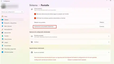 Conectarse a pantalla inalámbrica pantalla-inalambrica