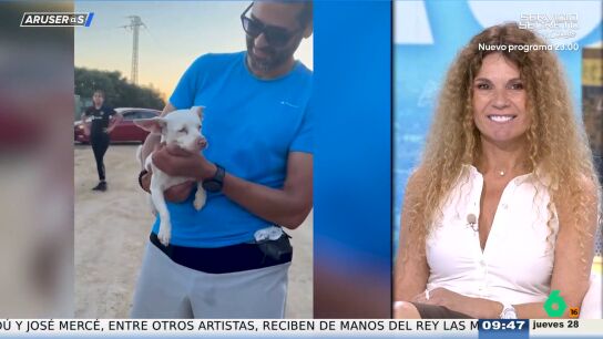Los Aruser@s celebran el rescate de Dori, la perrita ciega y sorda desaparecida en Badalona