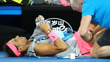 Rafa Nadal durante un partido de tenis Rafa Nadal durante un partido de tenis