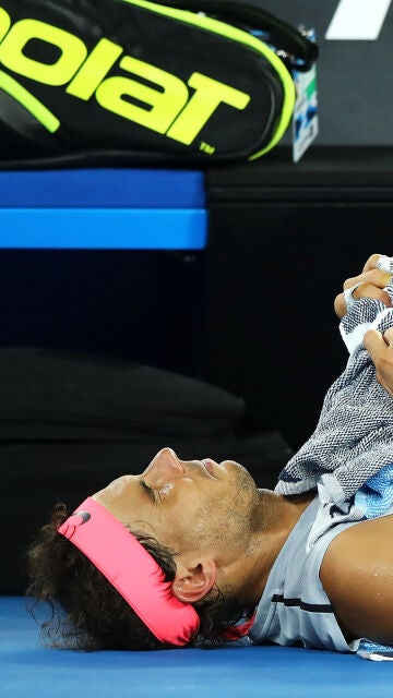 Rafa Nadal durante un partido de tenis