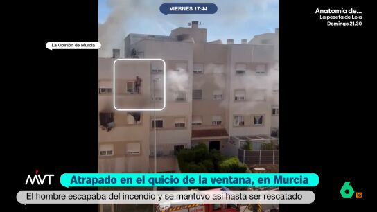 atrapado ventana