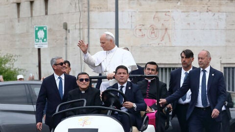 El Papa León XIV en visita pastoral a la Universidad Sapienza con motivo de su encuentro con la comunidad académica en Roma (Italia).