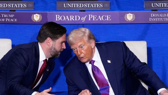 El vicepresidente de EEUU, JD Vance, habla con el mandatario estadounidense, Donald Trump El vicepresidente de EEUU, JD Vance, habla con el mandatario estadounidense, Donald Trump