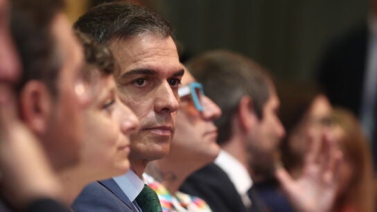 El presidente del Gobierno, Pedro S&aacute;nchez, durante la presentaci&oacute;n del Plan Nacional de Acci&oacute;n Cultural en el Exterior, en el Instituto Cervantes, a 29 de mayo de 2026, en Madrid (Espa&ntilde;a). 