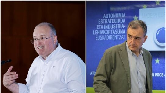 A la izquierda, Miguel Tellado; a la derecha, Aitor Esteban