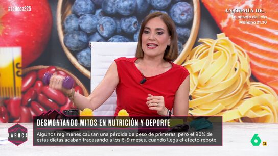 Boticaria Garc&iacute;a defiende que el ayuno "no es bueno para todas las personas" y que entrenar con pesas de un kilo no sirve para fortalecer