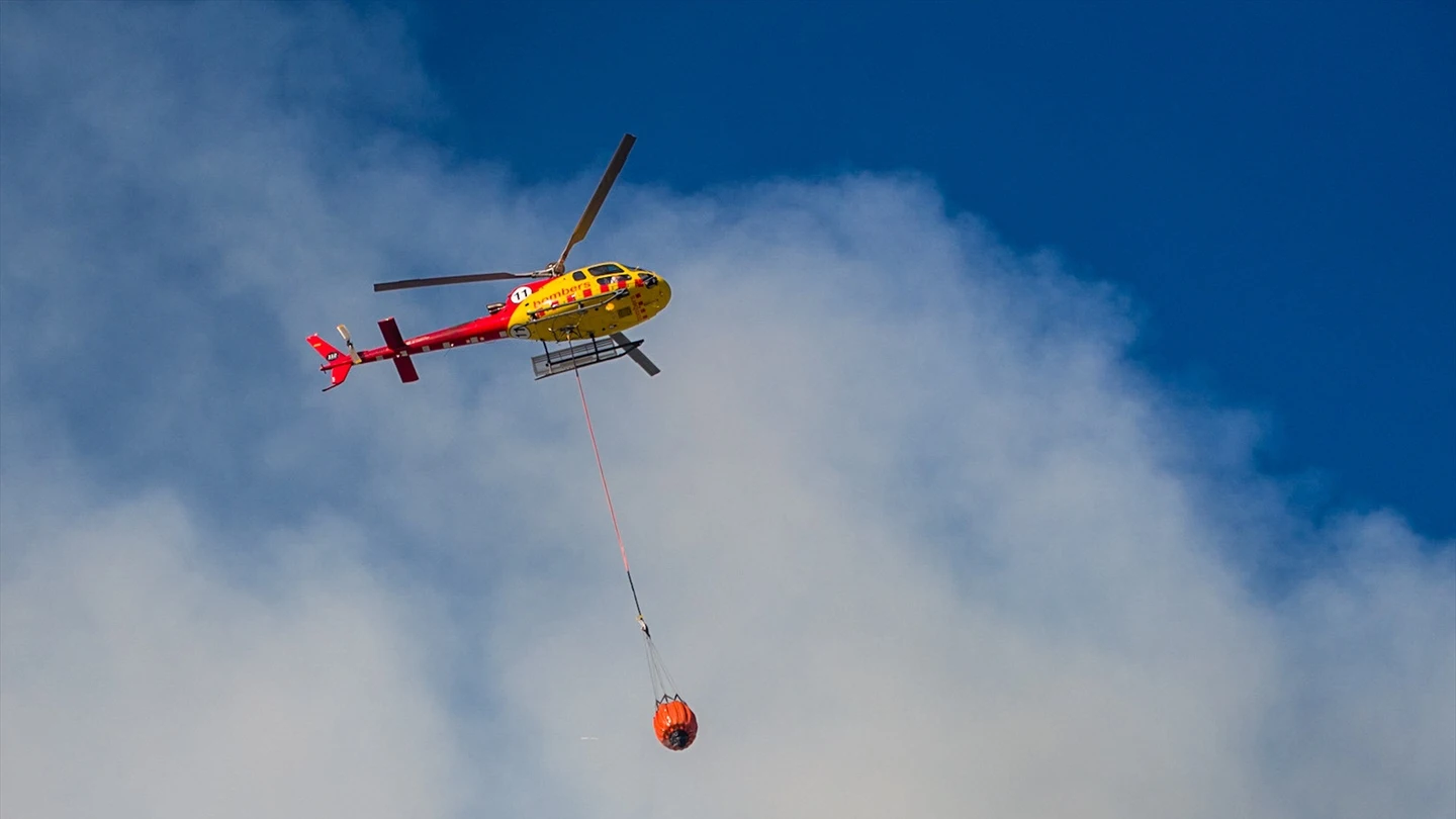 Imagen de archivo de un helicóptero de los Bomberos Imagen de archivo de un helicóptero de los Bomberos