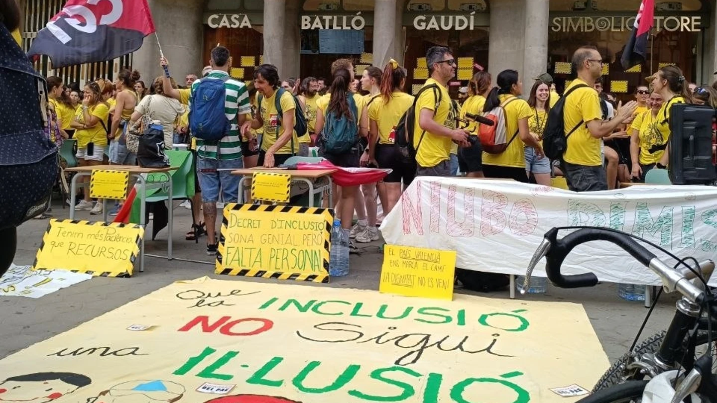 Huelga d eprofesores en Barcelona. Huelga d eprofesores en Barcelona.