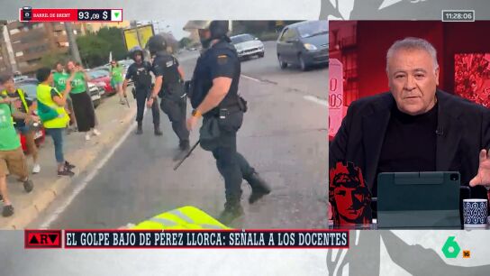 Ferreras, sobre P&eacute;rez Llorca tras la agresi&oacute;n de un pol&iacute;cia a una manifestante de Valencia: "Impresentable, ha intentado estigmatizar como violentos a los profesores"