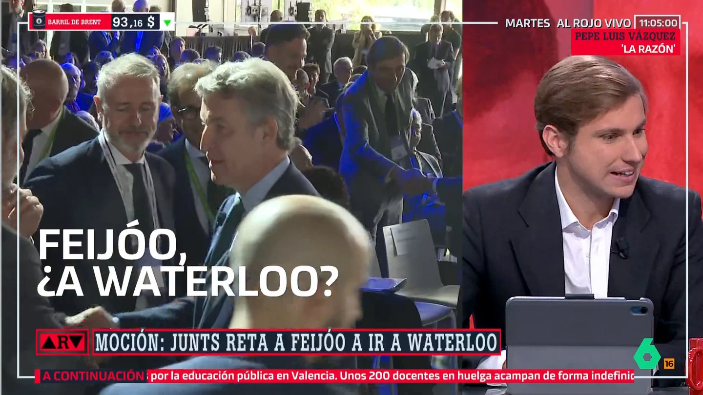 Pepe Luis Vázquez: "Ni Junts va a apoyar una moción de censura de Feijóo ni Feijóo va a ir a Waterloo a pedirle los votos a Puigdemont" Pepe Luis Vázquez: "Ni Junts va a apoyar una moción de censura de Feijóo ni Feijóo va a ir a Waterloo a pedirle los votos a Puigdemont"