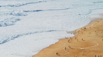 Playa de Nazar&eacute;, en Portugal