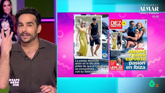 Juan Sanguino, sobre la escapada de Ester Expósito y Mbappé a Ibiza: "Llevan su relación con más naturalidad que antes" El periodista cuenta que en esta isla hay muchos paparazzis, por ese motivo, es posible que a la pareja ya no le importe que los cacen compartiendo momentos de complicidad y arrumacos.