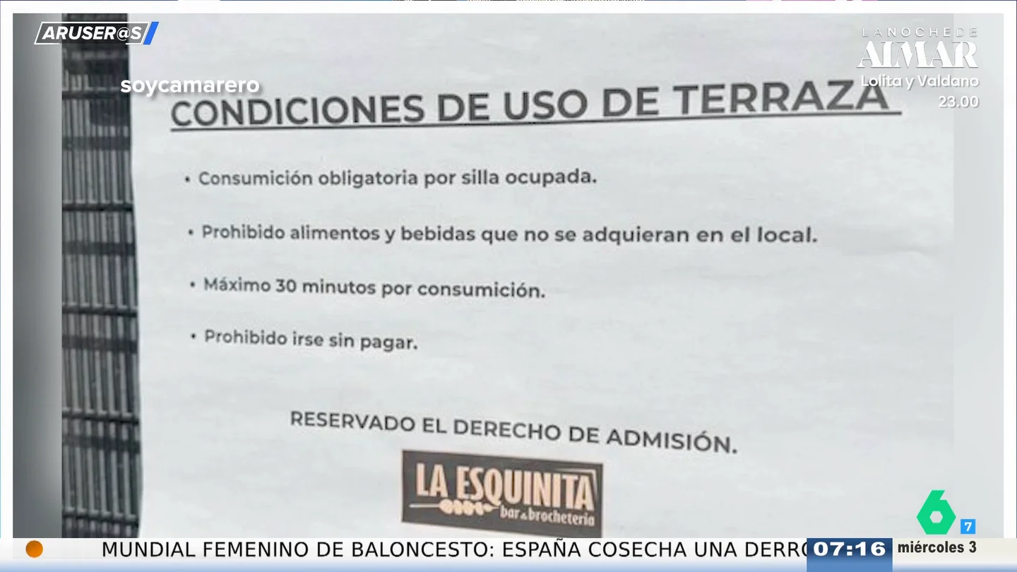 Consumición obligatoria por silla ocupada y de máximo 30 minutos: los requisitos de una cafetería a sus clientes Consumición obligatoria por silla ocupada y de máximo 30 minutos: los requisitos de una cafetería a sus clientes