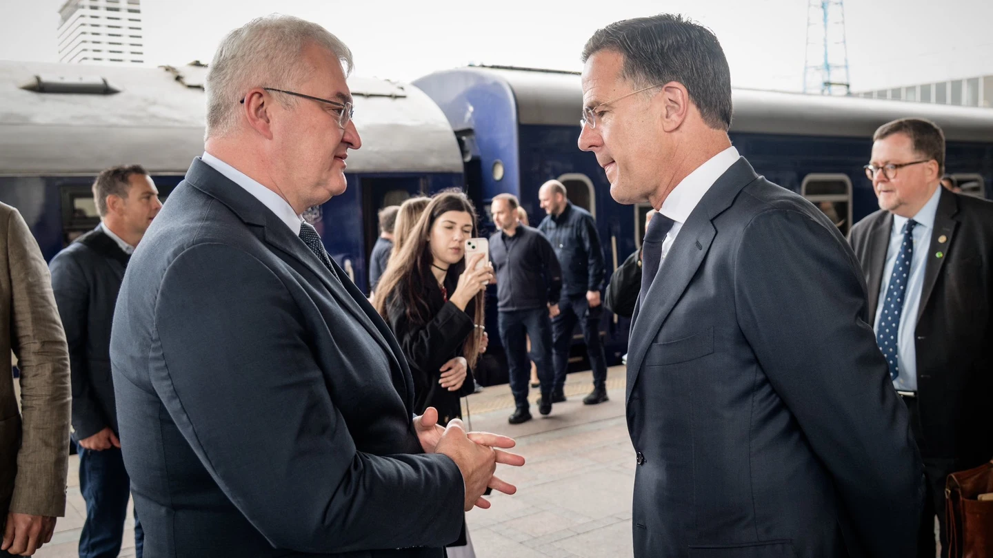 Mark Rutte, a su llegada a Kyiv Mark Rutte, a su llegada a Kyiv