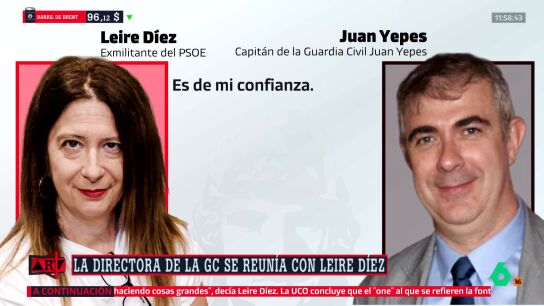 Leire Díez: "La directora de la Guardia Civil es de mi confianza"