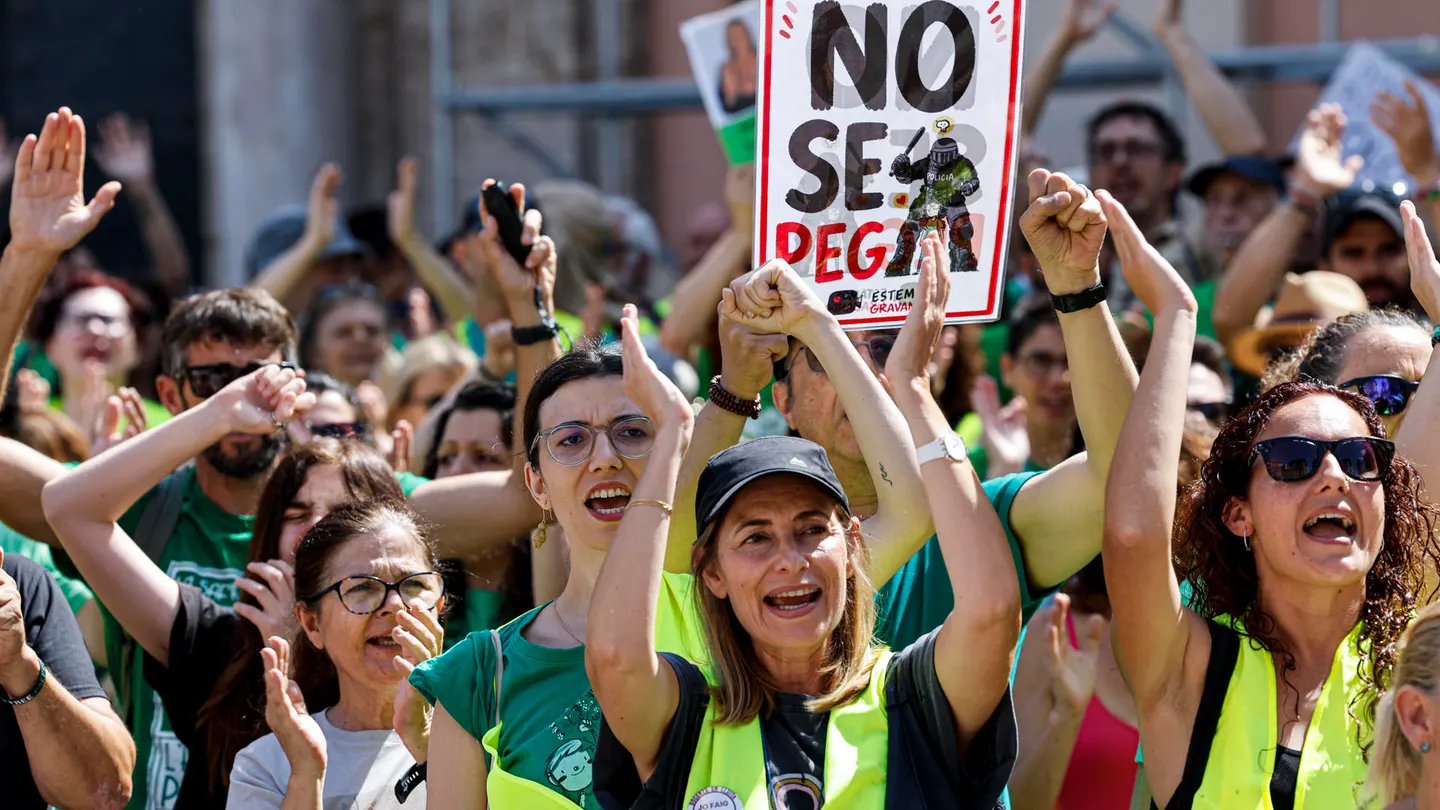Manifestación de profesores en Valencia Manifestación de profesores en Valencia