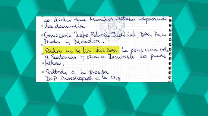 Leire Díez apuntó "reunión con P. S." en una de sus agendas incautadas por la UCO en la causa de las cloacas del PSOE