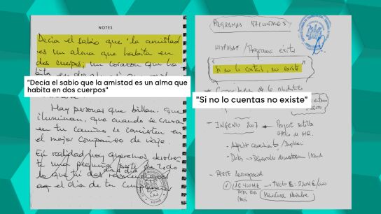 Algunas reflexiones de Leire Díez en sus libretas.