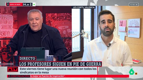 Jos&eacute; Mu&ntilde;oz (PSPV) defiende a los docentes valencianos y sus peticiones "justas": "P&eacute;rez Llorca se esconde como Maz&oacute;n"
