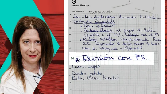 Leire Díez apuntó "reunión con P. S." en una de sus agendas incautadas por la UCO en la causa de las cloacas del PSOE Leire Díez apuntó "reunión con P. S." en una de sus agendas incautadas por la UCO en la causa de las cloacas del PSOE
