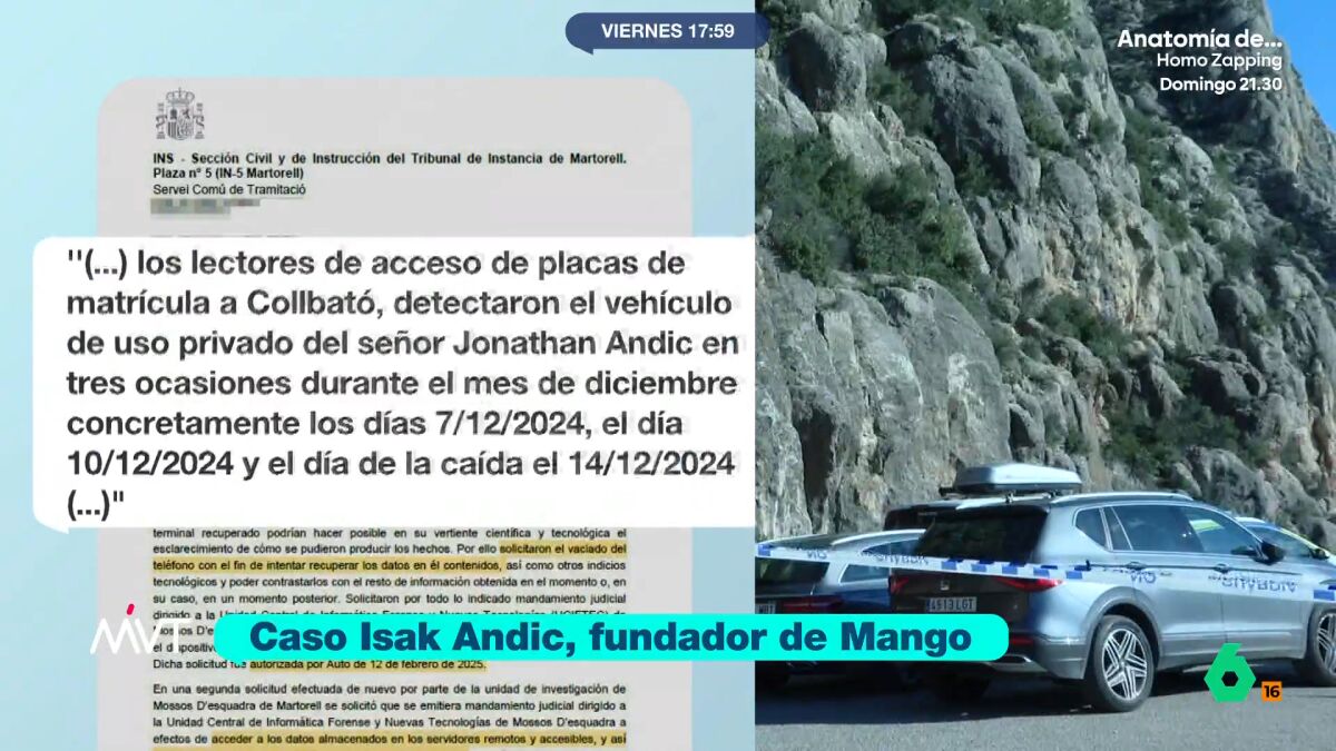 Los Mossos apuntan a un crimen premeditado en el caso Mango: Jonathan Andic visitó varias veces el lugar días antes de la muerte de su padre