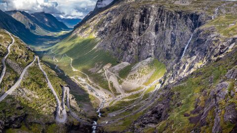 Carretera panorámica en Noruega