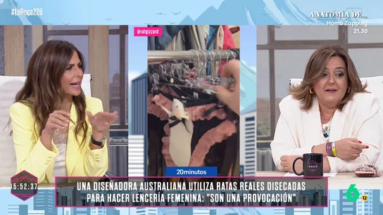 Nuria Roca, tras ver el diseño de unas bragas complementadas con una rata disecada: "Me están dando arcadas" Nuria Roca, tras ver el diseño de unas bragas complementadas con una rata disecada: "Me están dando arcadas"