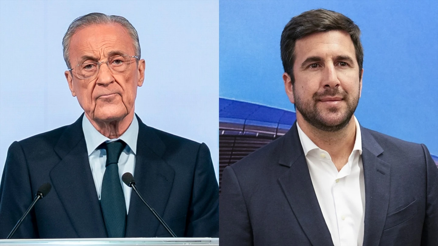Florentino Pérez, a la izquierda; Enrique Riquleme, a la derecha Florentino Pérez, a la izquierda; Enrique Riquleme, a la derecha