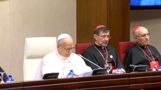El papa León XIV, en la Conferencia Episcopal Española El papa León XIV, en la Conferencia Episcopal Española