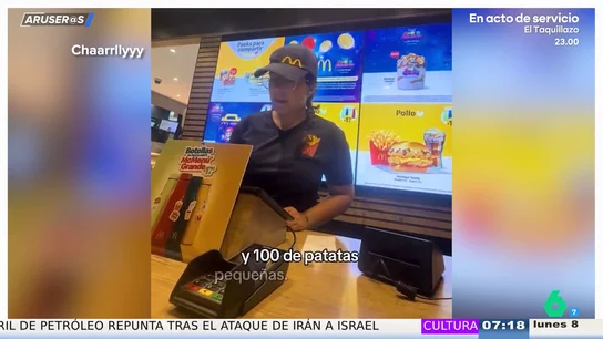 Hace un pedido de 630 euros en McDonald's diez minutos antes del cierre y desata la polémica en redes Hace un pedido de 630 euros en McDonald's diez minutos antes del cierre y desata la polémica en redes