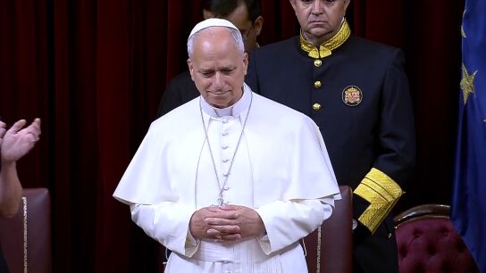 El papa Le&oacute;n XIV en el Congreso de los Diputados