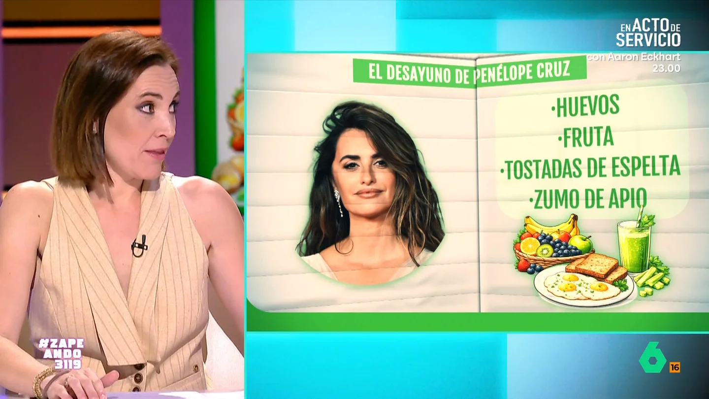 Boticaria García explica los beneficios de desayunar huevos: "No es un villano cardiovascular" La farmacéutica se vale del desayuno de Penélope Cruz para hablar sobre los beneficios de este alimento. Además, también explica qué otras buenas opciones tiene el desayuno de la actriz.