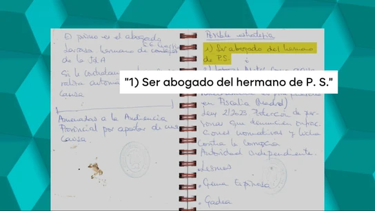Las anotaciones de Leire Díez que apuntarían a Sánchez Las anotaciones de Leire Díez que apuntarían a Sánchez
