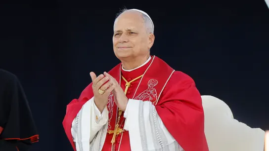 El papa León XIV durante la vigilia en Barcelona El papa León XIV durante la vigilia en Barcelona