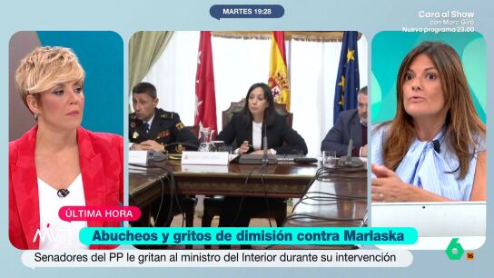 Pilar G&oacute;mez analiza los abucheos y gritos de dimisi&oacute;n contra Marlaska y recuerda que, mientras la directora de la Guardia Civil tiene "una relaci&oacute;n muy estrecha" con Pedro S&aacute;nchez, en el caso de Marlaska no era una persona de su confianza.
