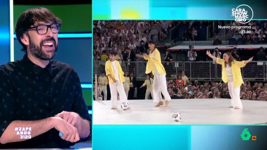 Uno de los momentazos ayer en el Bernab&eacute;u con el papa Le&oacute;n XIV fue la performance entre lo futbol&iacute;stico y lo religioso-caritativo narrada por Manolo Lama y Paco Gonz&aacute;lez, que los zapeadores analizan en este v&iacute;deo.