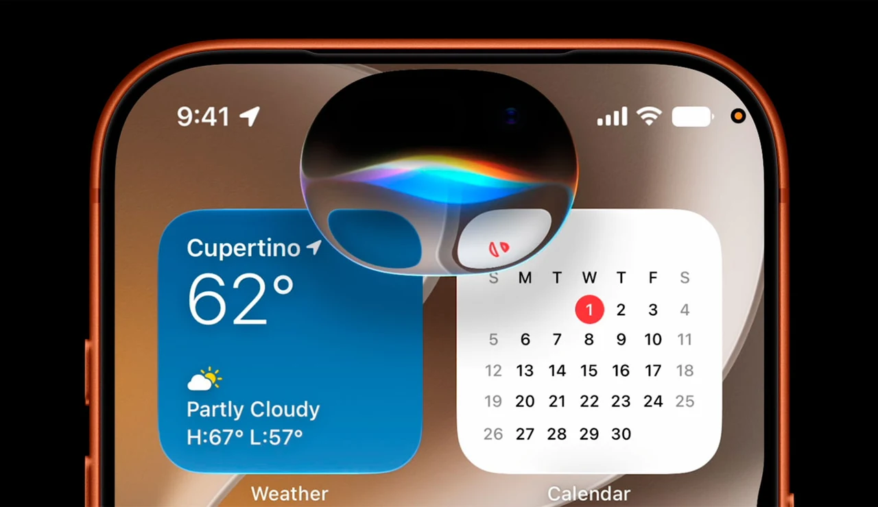 Siri AI en un iPhone