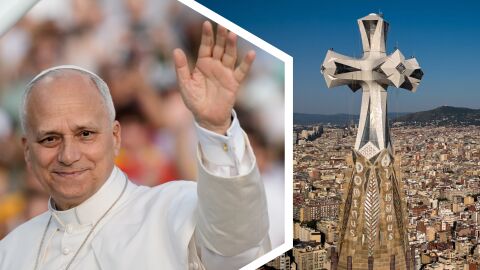 El papa inaugura la Torre de Jes&uacute;s: la aguja central de la Sagrada Familia que la convierte en la bas&iacute;lica m&aacute;s alta del mundo