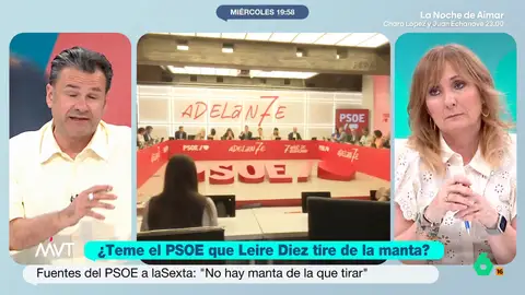Mayte Alcaraz señala que le consta que Leire Díez y Cristina Narbona "tenían más relación de la que parece" La periodista expone que está deseando escuchar a la presidenta del PSOE ya que cree "que tenía una relación mucho más intensa con Díez de lo que ha contado".