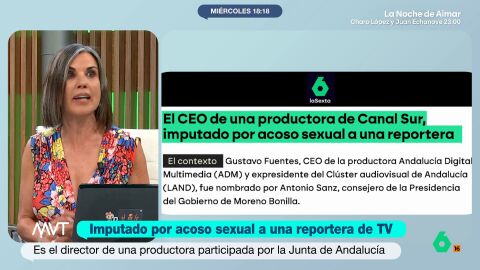 Bea de Vicente analiza la imputaci&oacute;n del CEO de la principal productora de Canal Sur por acoso sexual a una reportera de televisi&oacute;n. Asegura que las 175 p&aacute;ginas de mensajes "apuntar&iacute;an de forma notoria a un delito de acoso sexual, laboral e incluso un delito de agresi&oacute;n sexual".