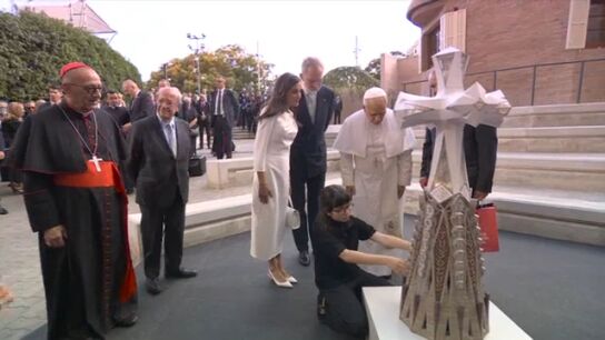 Los reyes reciben en la Sagrada Familia al papa Le&oacute;n XIV.