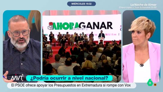 Edu Gal&aacute;n evita el cinismo sobre la oferta de &Aacute;lvaro S&aacute;nchez Cotrina a Guardiola de apoyar sus presupuestos si rompe con Vox y afirma que "est&aacute; ofreciendo una soluci&oacute;n para los dem&oacute;cratas que queremos que la extrema derecha no entre en las instituciones".