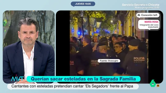 María Rosa, miembro del coro expulsado de la Sagrada Familia: "Pensábamos que querían que estuviéramos en la bendición y nos encontramos en la calle" Más Vale Tarde entrevista a María Rosa, una de los 600 cantantes del coro expulsados de la Sagrada Familia, que relata cómo lo vivieron: "Unos estaban desmoralizados, otros tristes y otros enfadados".