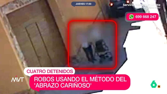Robos con 'abrazos cariñosos': el método de una banda de ladrones violentos para atracar ancianos en Levante y Andalucía mvt-robo-abrazo