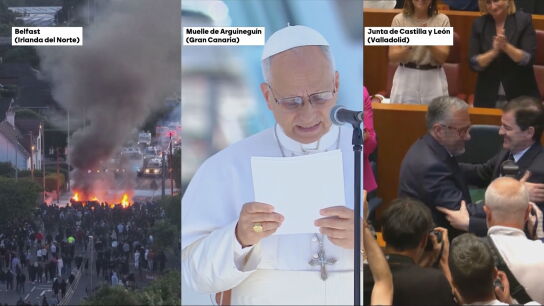 Los disturbios de Belfast, el papa en Arguinegu&iacute;n y Ma&ntilde;ueco en su toma de posesi&oacute;n